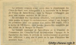 1 Franc FRANCE régionalisme et divers Saint-Brieuc 1918 JP.111.18 TTB à SUP