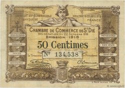 50 Centimes FRANCE régionalisme et divers Saint-Die 1918 JP.112.12 TB