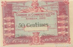 50 Centimes Spécimen FRANCE régionalisme et divers Saint-Die 1920 JP.112.17 SPL à NEUF