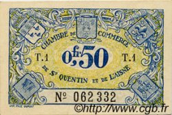 50 Centimes FRANCE régionalisme et divers Saint-Quentin 1918 JP.116.01 SPL à NEUF