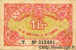 1 Franc FRANCE régionalisme et divers Saint-Quentin 1918 JP.116.03 TTB à SUP
