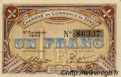 1 Franc FRANCE régionalisme et divers Sens 1920 JP.118.12 SPL à NEUF