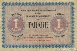 1 Franc FRANCE régionalisme et divers Tarare 1920 JP.119.08 TB