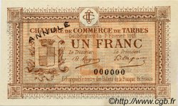 1 Franc Annulé FRANCE régionalisme et divers Tarbes 1915 JP.120.06 TTB à SUP