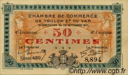 50 Centimes FRANCE régionalisme et divers Toulon 1917 JP.121.18 TTB à SUP