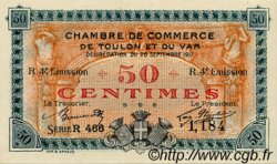 50 Centimes FRANCE régionalisme et divers Toulon 1917 JP.121.22 SPL à NEUF