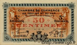 50 Centimes FRANCE régionalisme et divers Toulon 1919 JP.121.26 SPL à NEUF