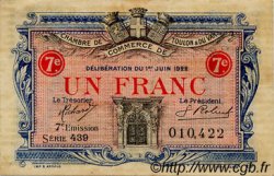1 Franc FRANCE régionalisme et divers Toulon 1922 JP.121.36 TTB à SUP