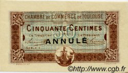 50 Centimes Annulé FRANCE régionalisme et divers Toulouse 1917 JP.122.24 SPL à NEUF