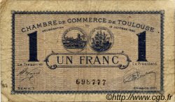 1 Franc FRANCE régionalisme et divers Toulouse 1920 JP.122.41