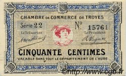 50 Centimes FRANCE régionalisme et divers Troyes 1918 JP.124.01 SPL à NEUF