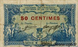 50 Centimes FRANCE régionalisme et divers Valence 1915 JP.127.01 TB