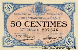 50 Centimes FRANCE régionalisme et divers Villefranche-Sur-Saône 1918 JP.129.07 SPL à NEUF