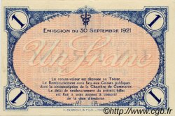 1 Franc FRANCE régionalisme et divers Villefranche-Sur-Saône 1921 JP.129.17 TTB à SUP