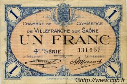 1 Franc FRANCE régionalisme et divers Villefranche-Sur-Saône 1921 JP.129.17 TB