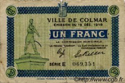 1 Franc FRANCE régionalisme et divers Colmar 1918 JP.130.06 TB