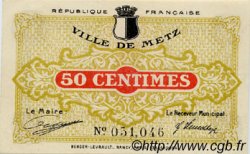 50 Centimes FRANCE régionalisme et divers Metz 1918 JP.131.01 SPL à NEUF