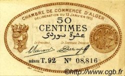 50 Centimes FRANCE régionalisme et divers Alger 1915 JP.137.09 TTB à SUP