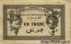 1 Franc FRANCE régionalisme et divers Bône 1921 JP.138.15 TB