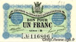 1 Franc FRANCE régionalisme et divers Constantine 1915 JP.140.04 TTB à SUP