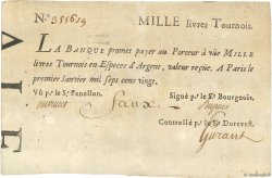 1000 Livres Tournois typographié Faux FRANCE  1720 Dor.29