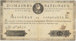 50 Livres FRANCIA  1790 Ass.04a q.BB