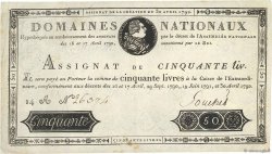 50 Livres FRANCIA  1792 Ass.28a
