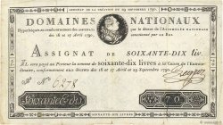 70 Livres FRANCIA  1790 Ass.06a