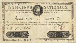100 Livres FRANCE  1791 Ass.15a VF+