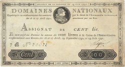 100 Livres FRANCE  1791 Ass.15b VF