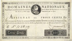 300 Livres FRANCE  1791 Ass.18a XF
