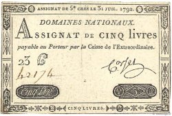 5 Livres FRANCIA  1792 Ass.31a