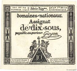 10 Sous FRANCE  1792 Ass.34a NEUF