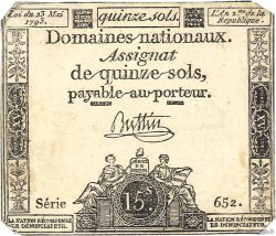 15 Sols variété FRANCE  1793 Ass.41c VF