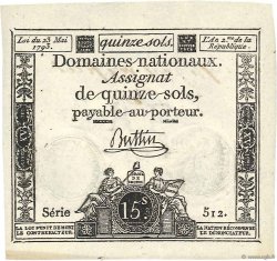 15 Sols Vérificateur FRANCE  1793 Ass.41e SPL