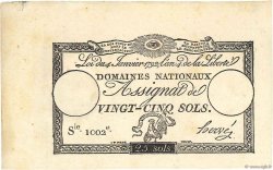 25 Sols FRANCIA  1792 Ass.25a FDC