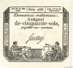 50 Sols variété FRANCE  1793 Ass.42e UNC