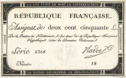 250 Livres FRANCE  1793 Ass.45a XF