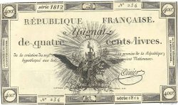 400 Livres FRANCE  1792 Ass.38a XF