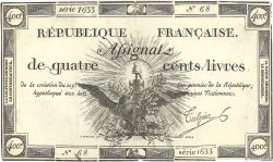 400 Livres Faux FRANCE  1792 Ass.38dx VF