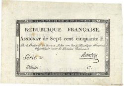 750 Francs Vérificateur FRANKREICH  1795 Ass.49b VZ+