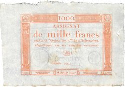 1000 Francs FRANCIA  1795 Ass.50a FDC