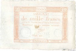 1000 Francs FRANCE  1795 Ass.50a XF+