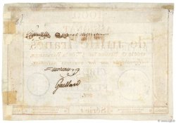 1000 Francs Vérificateur FRANCIA  1795 Ass.50c MBC