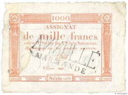 1000 Francs Annulé FRANCIA  1795 Ass.50 var SPL
