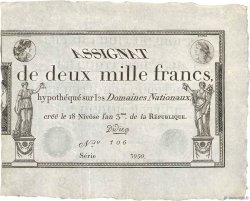 2000 Francs FRANKREICH  1795 Ass.51a fST