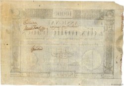 10000 Francs Vérificateur FRANCIA  1795 Ass.52b MBC+