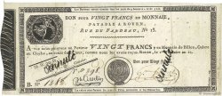 20 Francs Annulé FRANCE  1804 PS.245b TTB+