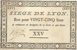 25 Sous FRANCE regionalism and miscellaneous Lyon 1793 K.80- AU