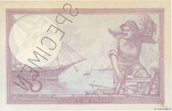 5 Francs FEMME CASQUÉE modifié Spécimen FRANKREICH  1939 F.04.01Scp VZ+